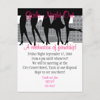 Invitación Chicas de la noche a la mañana