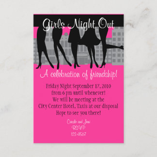 Invitación Chicas de la noche a la mañana