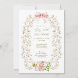 Invitación Chicas de la noche guiñada por una chica rosada