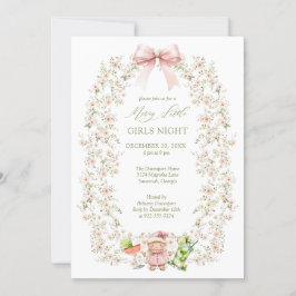 Invitación Chicas de la noche guiñada por una chica rosada