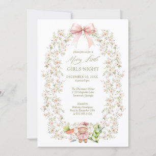 Invitación Chicas de la noche guiñada por una chica rosada