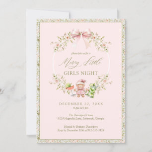 Invitación Chicas de la noche guiñada por una chica rosada