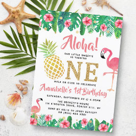 Invitación Chicas de la Playa Tropical de Luau de Verano Prim