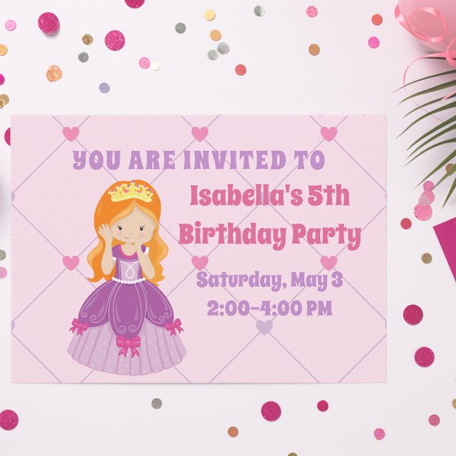Invitación Chicas de la princesa cúrcuta Personalizado Partid (Subido por el creador)