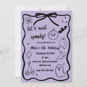 Invitación chicas de la temporada de halloween