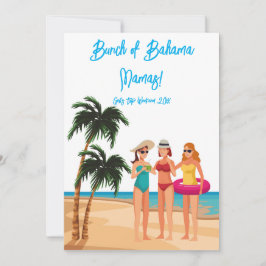 Invitación Chicas de las Bahamas viajan para una fiesta de so