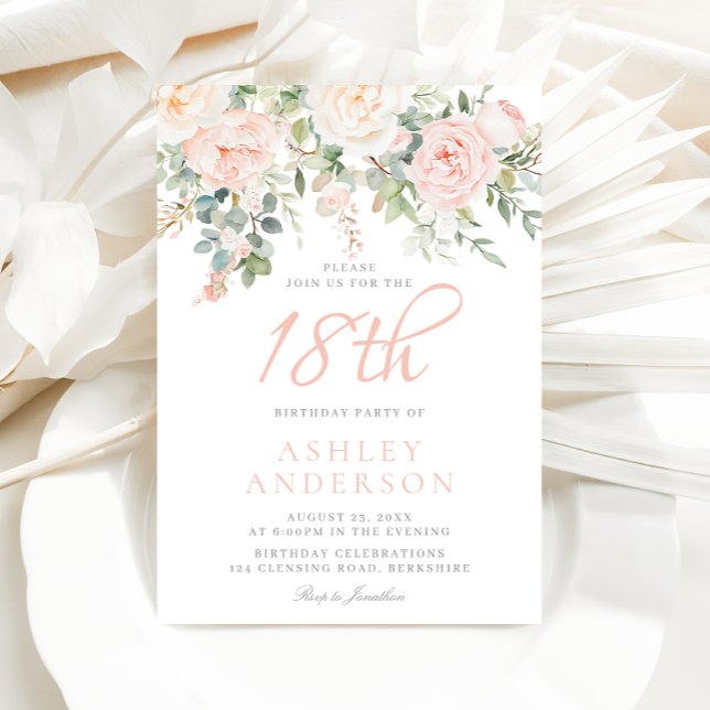 Invitación Chicas de las Flores de Sage y Rubor 18ª fiesta de (Subido por el creador)