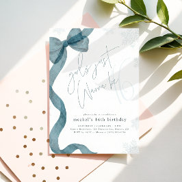 Invitación Chicas de lazo azul solo quieren tener 16 Cumpleañ