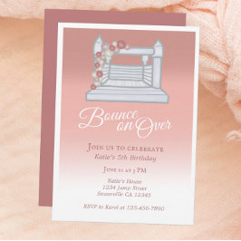 Invitación Chicas de los globos rosados de la Casa Blanca Cum