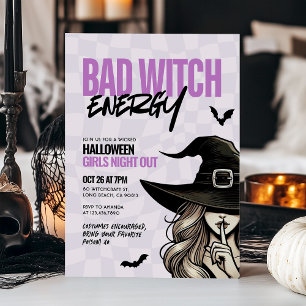Invitación Chicas de mala energía abandonan fiesta de Hallowe