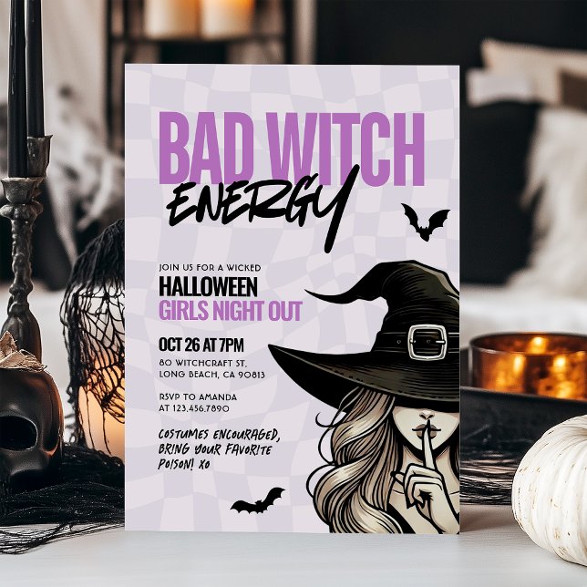 Invitación Chicas de mala energía abandonan fiesta de Hallowe (Subido por el creador)