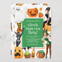 Chicas de moda de Halloween de color acuden a Fies