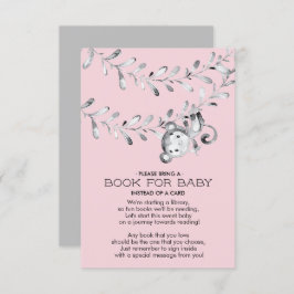 Invitación Chicas de monos Libro de Baby Shower sobre la tarj