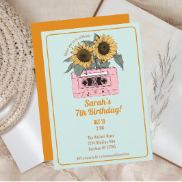 Invitación Chicas de música retro 80 Cumpleaños