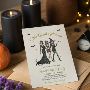 Invitación Chicas De Noche Fuera Ghoul Getaway Halloween Part