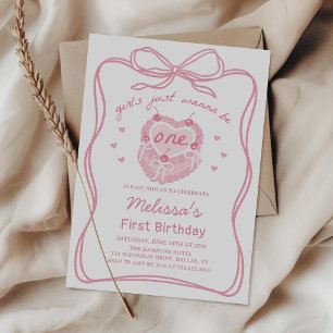 Invitación Chicas De Pastel De Pasteles Rosados Quieren Ser U