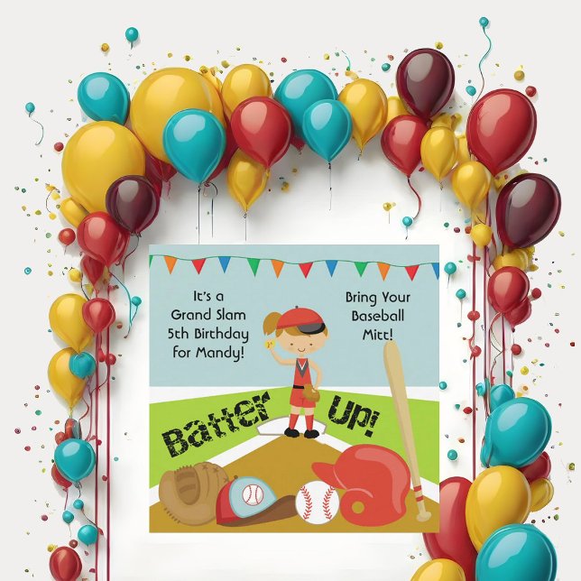 Invitación Chicas de pelo personalizado Brown invitan a cumpl (Subido por el creador)