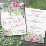 Invitación Chicas de playa Fiesta de Bachelorette de fin de s<br><div class="desc">Invitación a la Bachelorette de fin de semana de los Chicas Tropical Beach. Celebra que la novia tenga estilo con esta invitada de soltera de playa tropical. Ya sea que vaya a Miami, Hawái, Palm Springs, México, Las Vegas, o simplemente celebre una vibración tropical en casa, ¡esta es para usted!...</div>