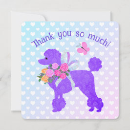 Invitación Chicas de Purple Poodle Gracias