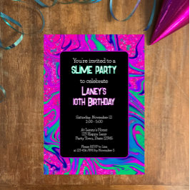 Invitación Chicas de Purpurinas Verde azulados rosados de Gua