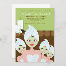Invitación Chicas de SPA FIESTA Cumpleaños o Ducha de Novias 
