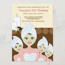 Invitación Chicas de SPA FIESTA Cumpleaños o Ducha de Novias 