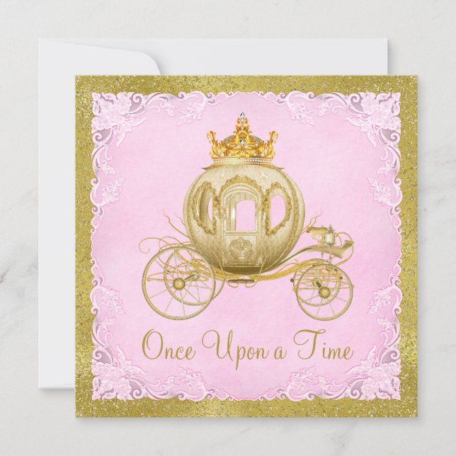 Invitación Chicas de una vez: la Princesa Carrito Cumpleaños (Anverso)
