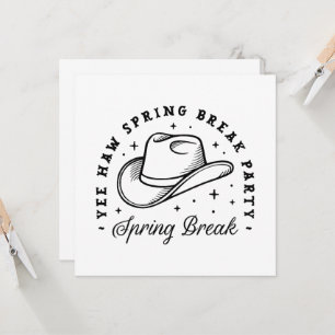 Invitación Chicas de vacaciones de primavera fiesta gorra vaq