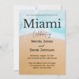 Invitación Chicas de verano de Miami Fiesta de Bachelorette