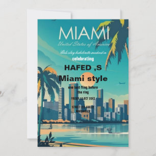 Invitación Chicas de verano en Miami fin de semana de despedi