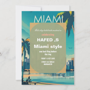 Invitación Chicas de verano en Miami fin de semana de despedi