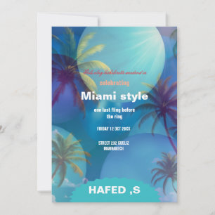 Invitación Chicas de verano en Miami fin de semana despedida 