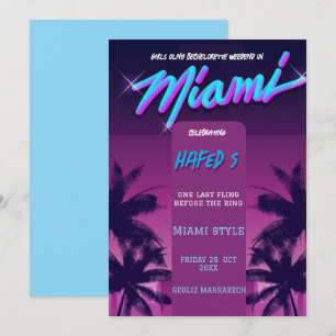 Invitación Chicas de verano en Miami fin de semana fiesta de