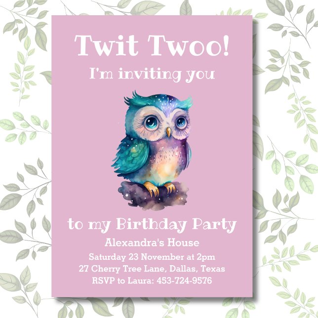 Invitación Chicas de Woodland Rosa Dusty (Subido por el creador)