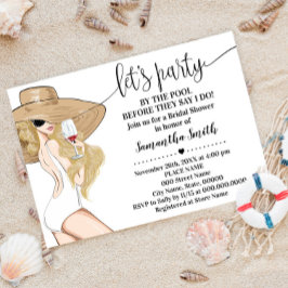 Invitación Chicas dejan Fiesta por piscina antes de hacer duc