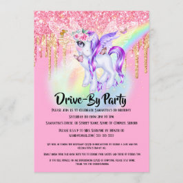 Invitación Chicas del arco iris púrpura rosa del hada purpuri