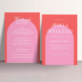 Invitación Chicas del Arco Rojo Fin de Semana Fiesta de Bache