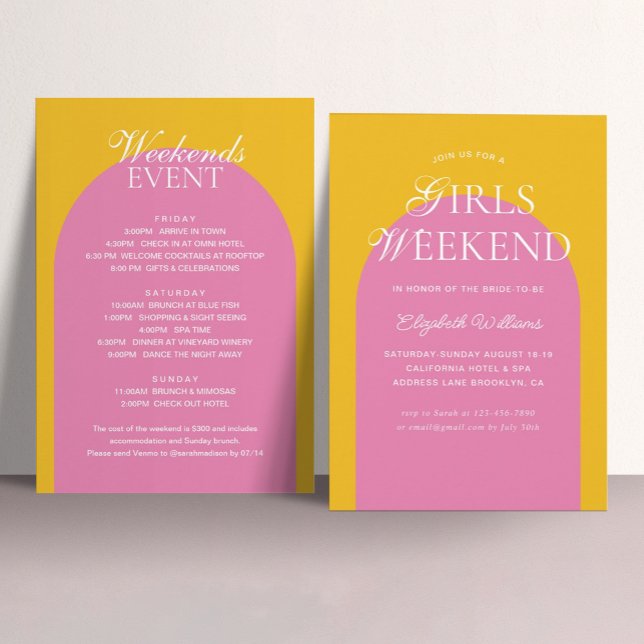 Invitación Chicas del Arco Rosa Amarillo (Subido por el creador)