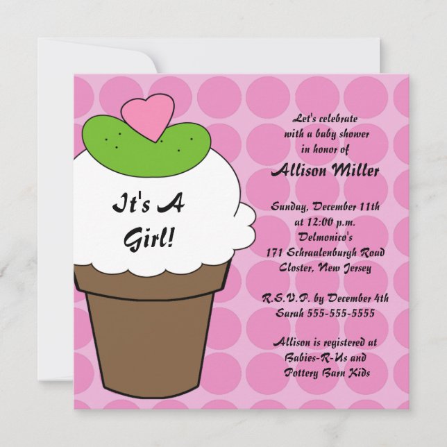 Invitación Chicas del Crema de Hielo Baby Shower (Anverso)
