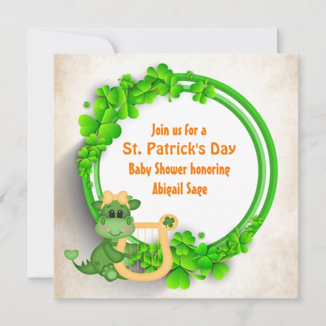 Invitación Chicas del Día de San Patricio (Anverso)