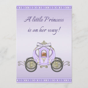 Invitación Chicas del entrenador de princesas moradas Baby Sh