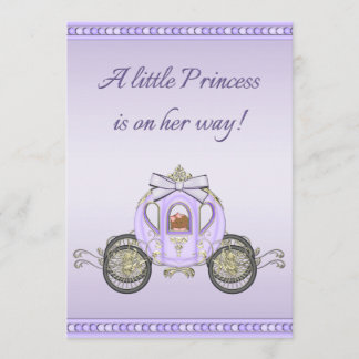 Invitación Chicas del entrenador de princesas moradas Baby Sh