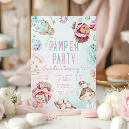 Invitación Chicas del fiesta del mimado Glam Salon Fiesta de