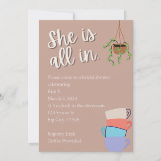 Invitación chicas dorados ducha de novia