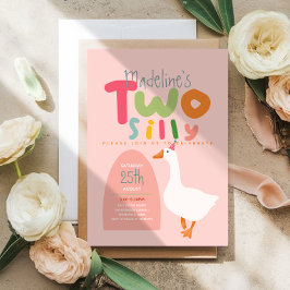 Invitación Chicas Dos Cálidos Primeros Cumpleaños Rosa