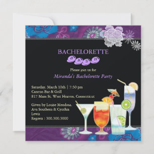 Invitación Chicas en la fiesta de la Bachelorette de moda