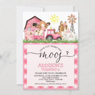 Invitación Chicas Farm Te Han Oído El Cumpleaños De Los Moos 