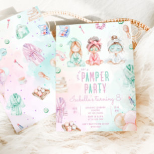 Invitación Chicas fiesta de cumpleaños Salón de belleza