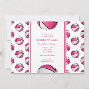 Invitación chicas fiesta de equipo o de cumpleaños de balonce