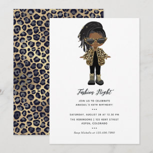 Invitación Chicas Fiesta de la noche de la moda